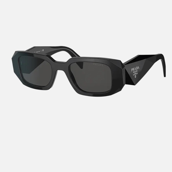 Prada Accessories - NEW Prada PR 17WF 1AB5S0 Black
Rectangle Unisex Sunglasses